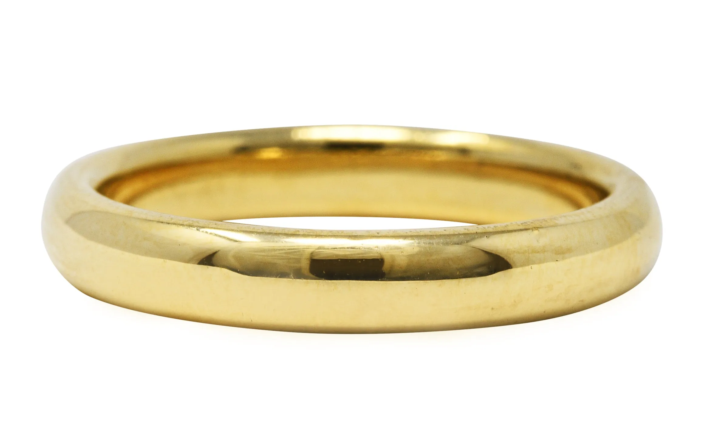 Tiffany & Co. 18 Karat Gold 4.0 MM Unisex Wedding Band Ring