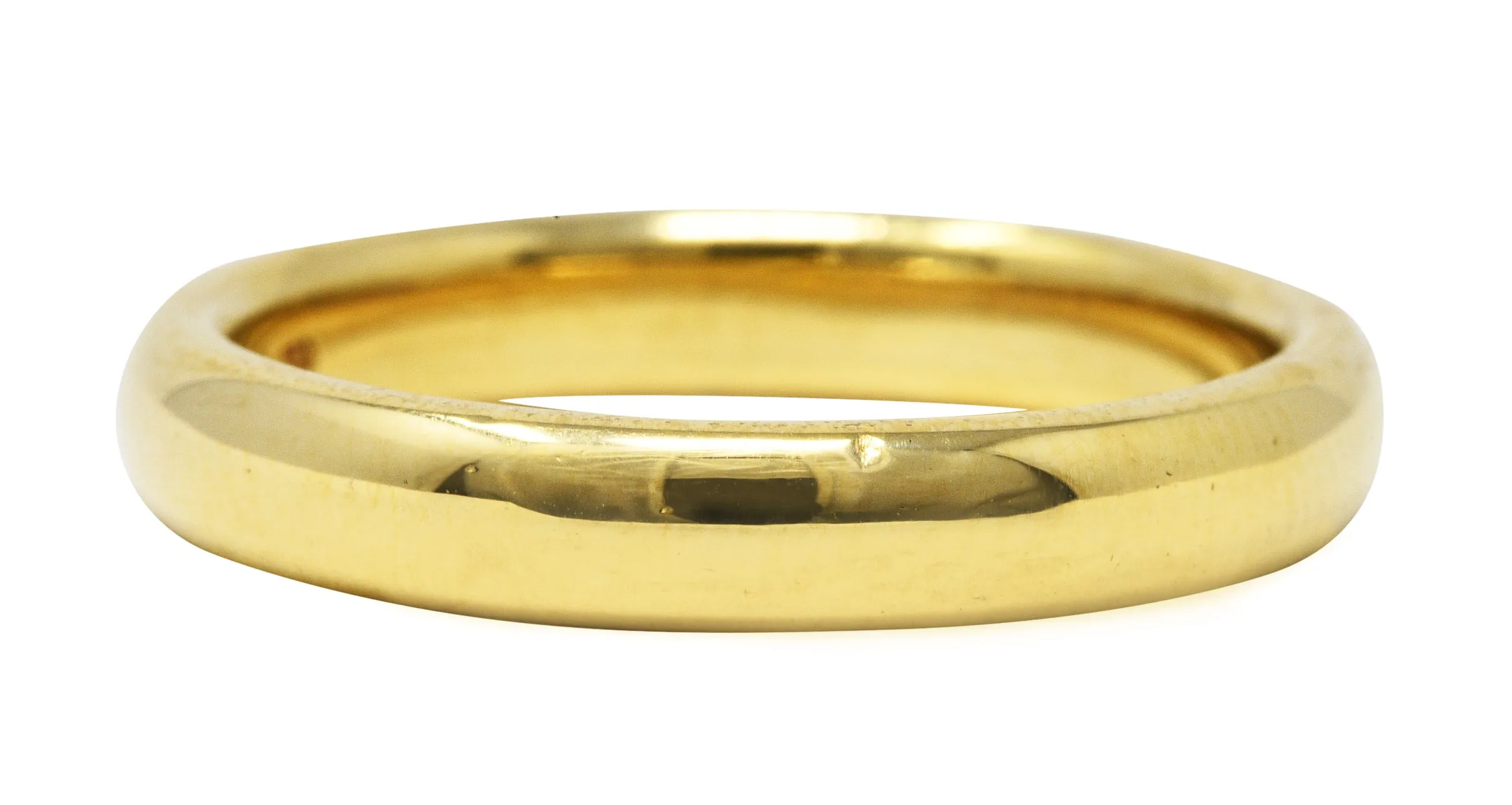 Tiffany & Co. 18 Karat Gold 4.0 MM Unisex Wedding Band Ring
