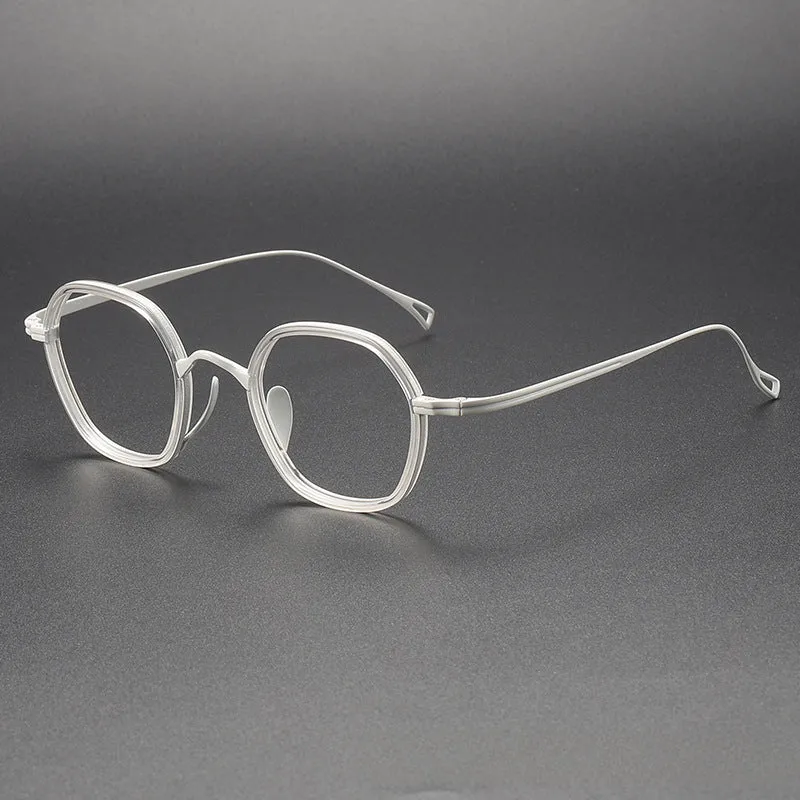 Titanium Geometric Glasses Frame 80873