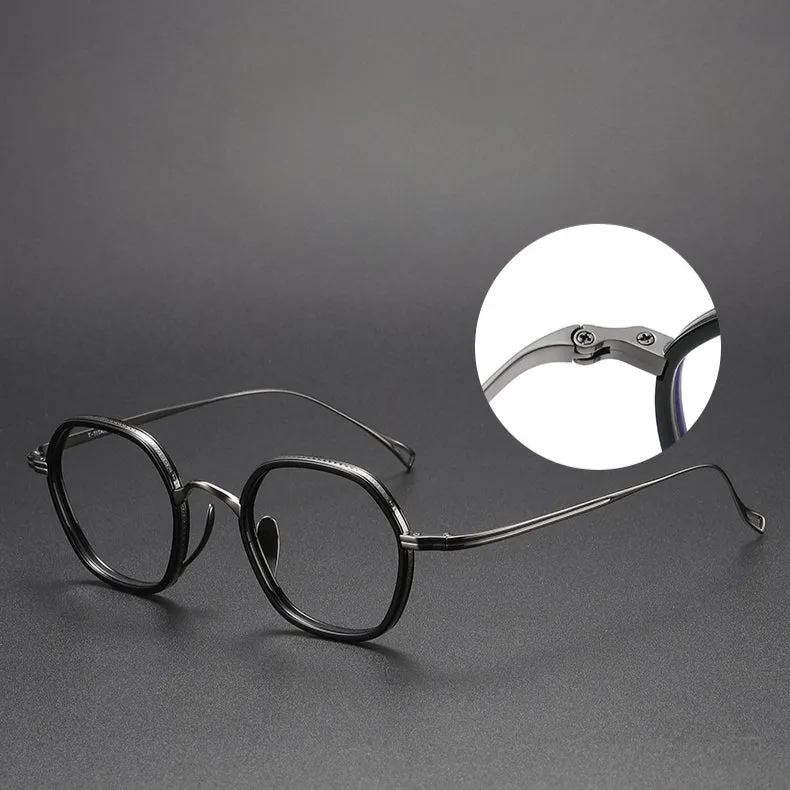 Titanium Geometric Glasses Frame 80873
