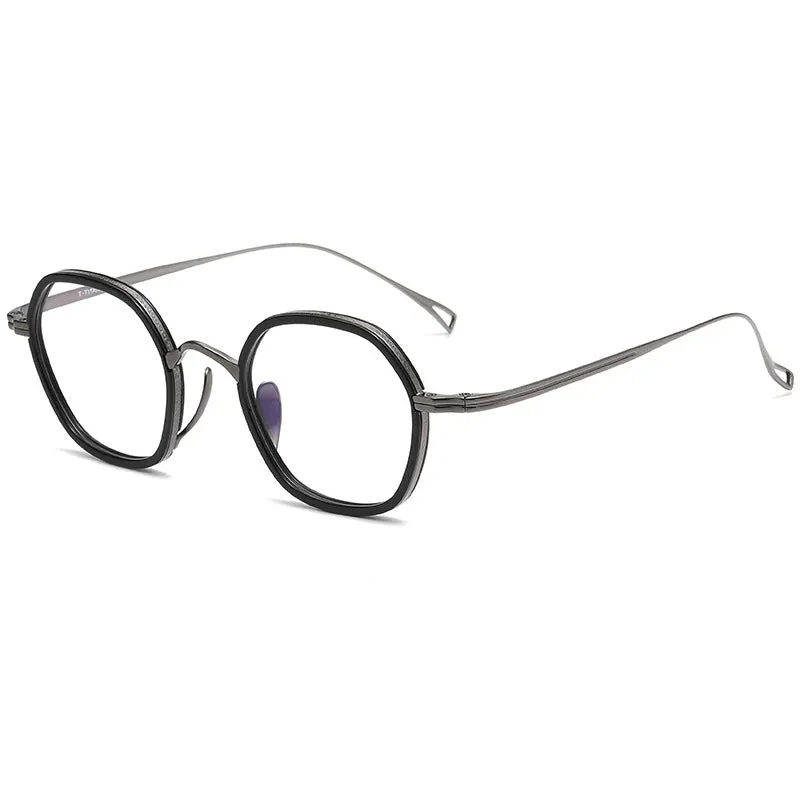 Titanium Geometric Glasses Frame 80873
