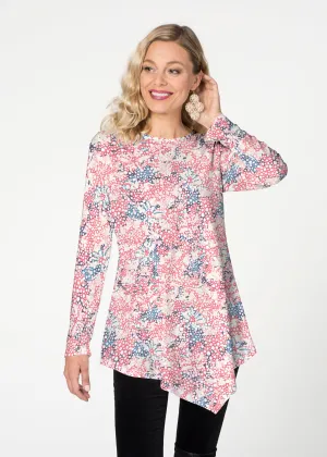 Tulips are Back (7880) ~ Asymmetrical French Terry Tunic