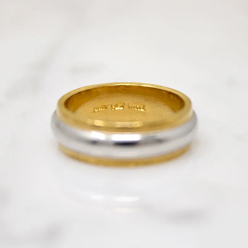 Utterly Precious 24k Gold & Platinum Wedding Band