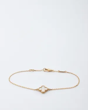 Van Cleef & Arpels Mother Of Pearl & 18K Gold Sweet Alhambra Bracelet