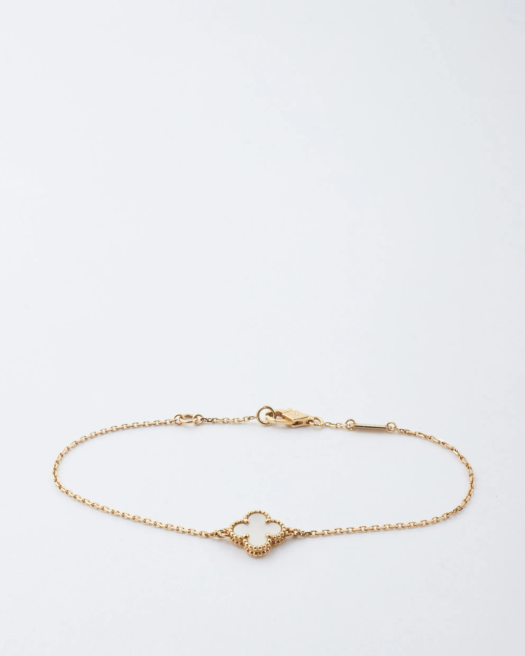 Van Cleef & Arpels Mother Of Pearl & 18K Gold Sweet Alhambra Bracelet