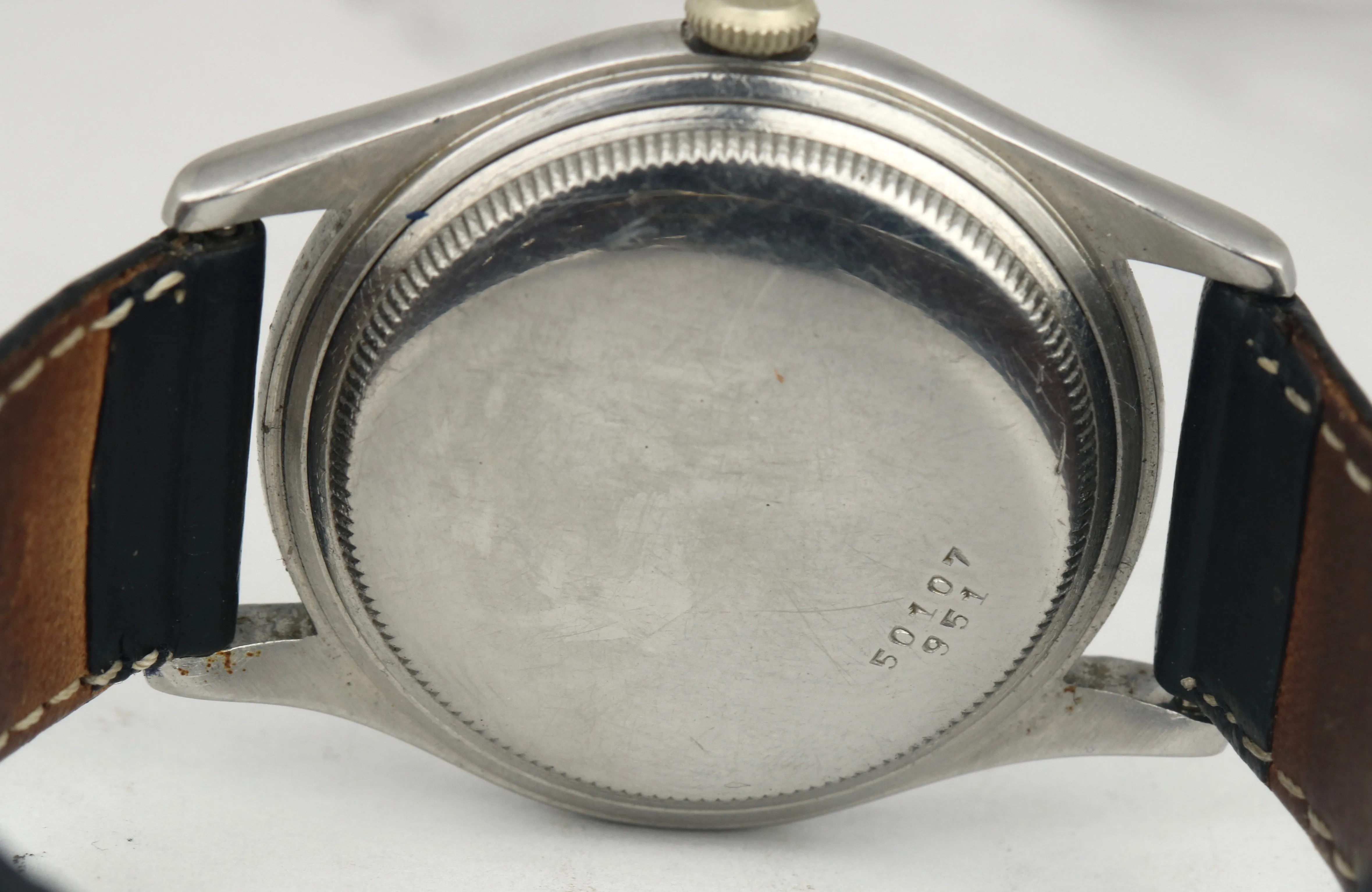Vintage 1940s Tudor Oyster Automatic Bumper Ref. 951 Stainless Steel 34mm Watch