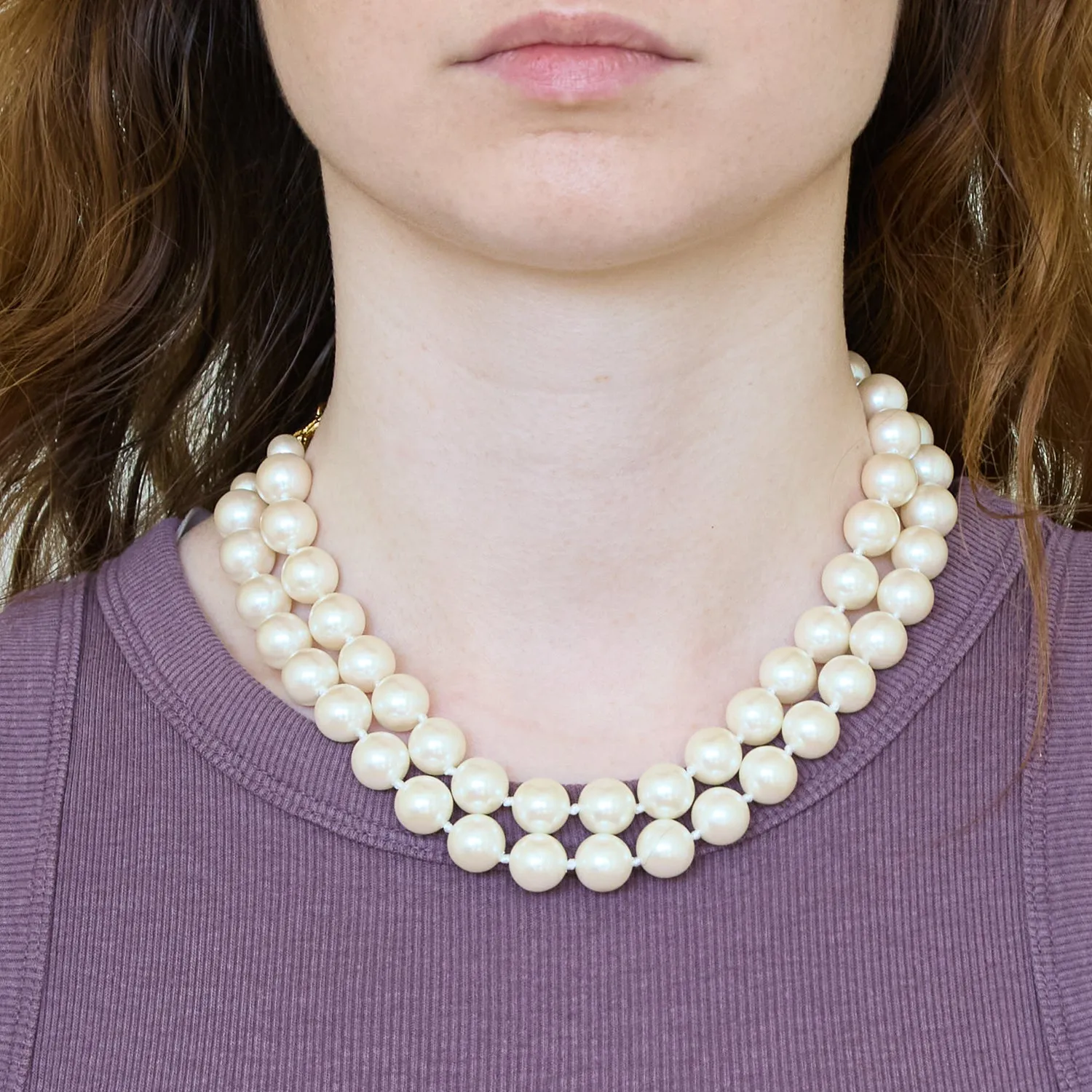 Vintage Carolee Pearl Choker Necklace