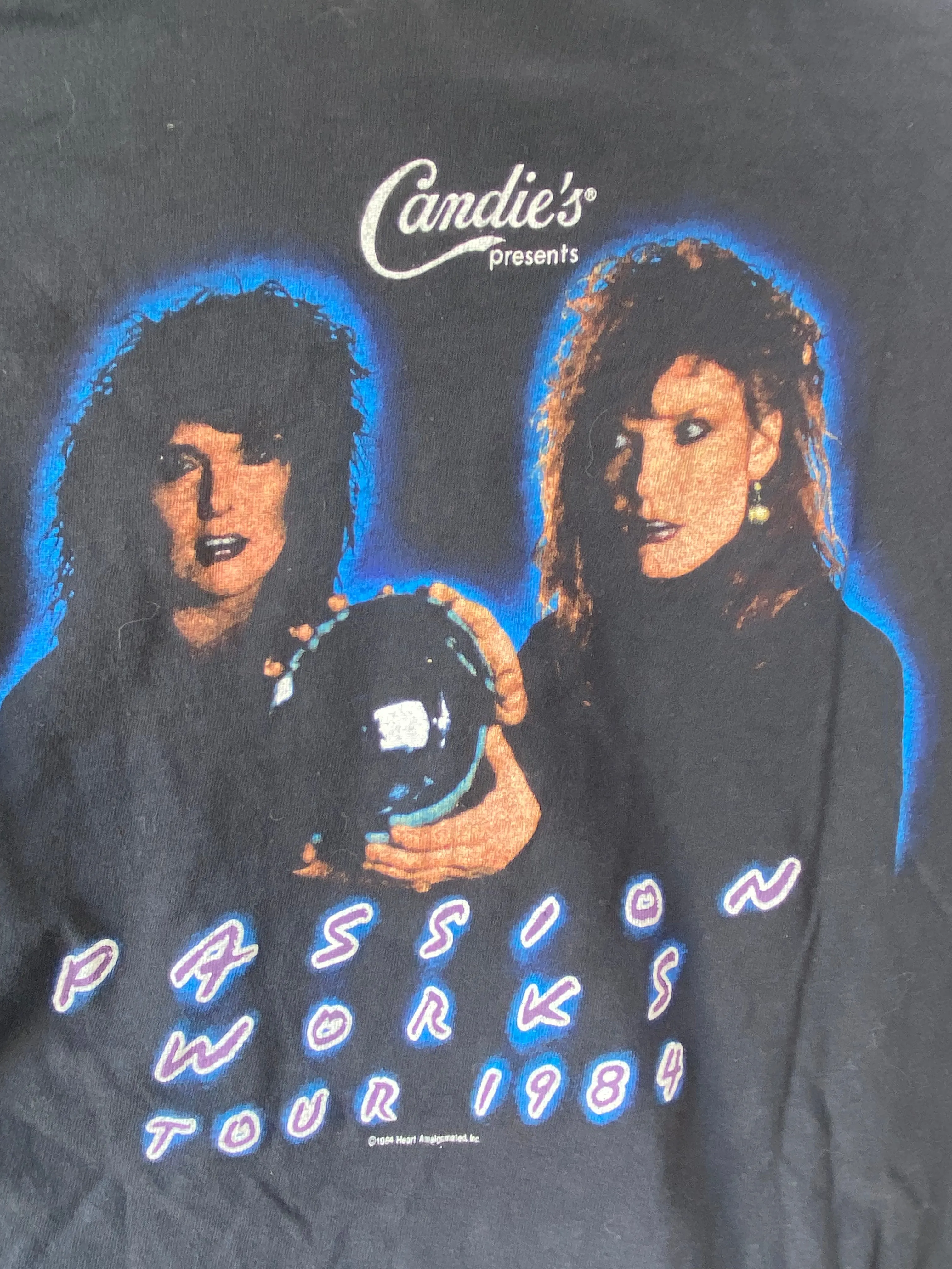 Vintage Heart 1984 Passionworks Tour Black Tee