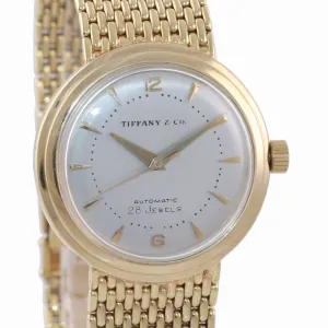 VTG Baume & Mercier Tiffany & Co Solid 14k Yellow Gold Automatic 28 Jewel Watch