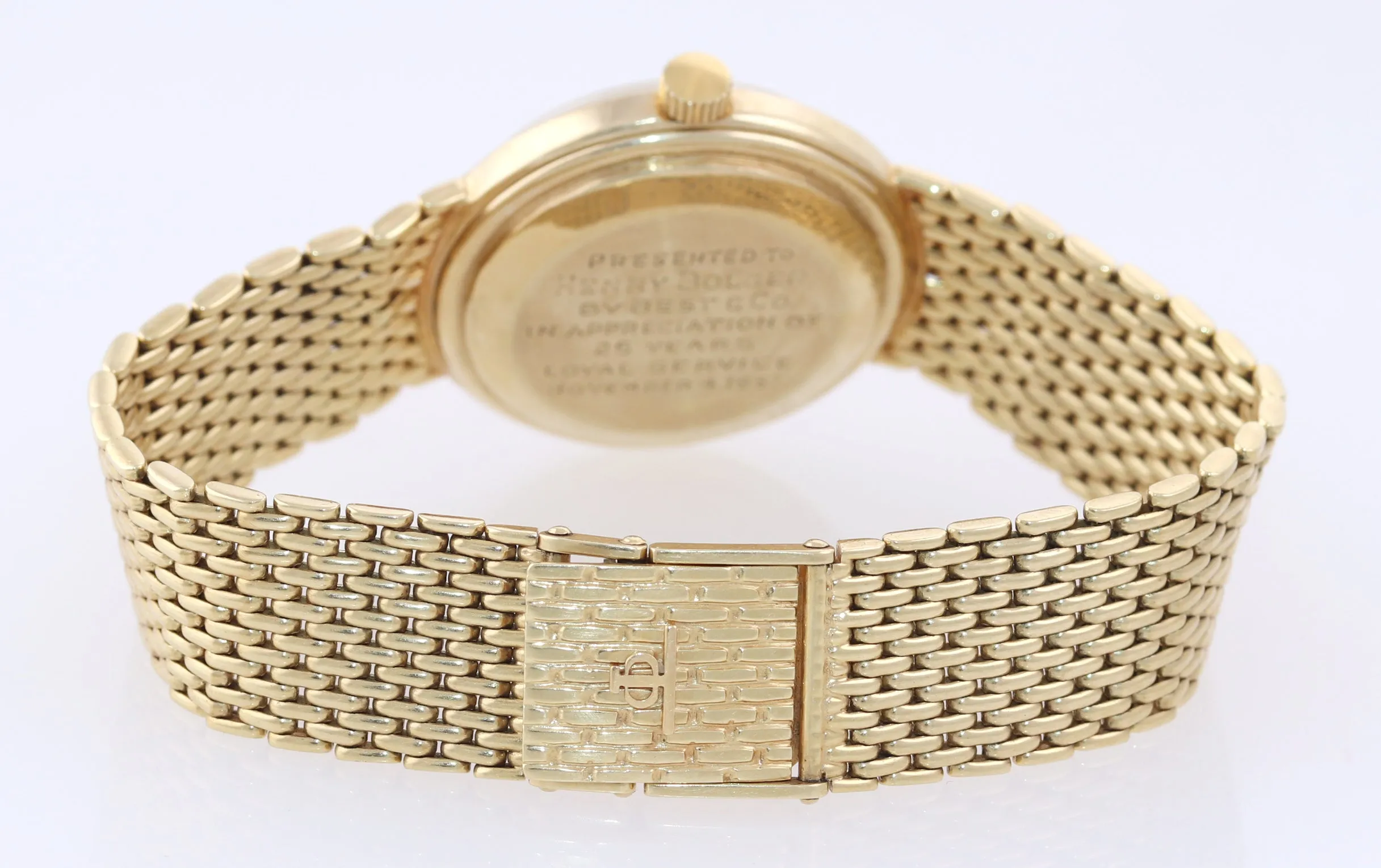 VTG Baume & Mercier Tiffany & Co Solid 14k Yellow Gold Automatic 28 Jewel Watch