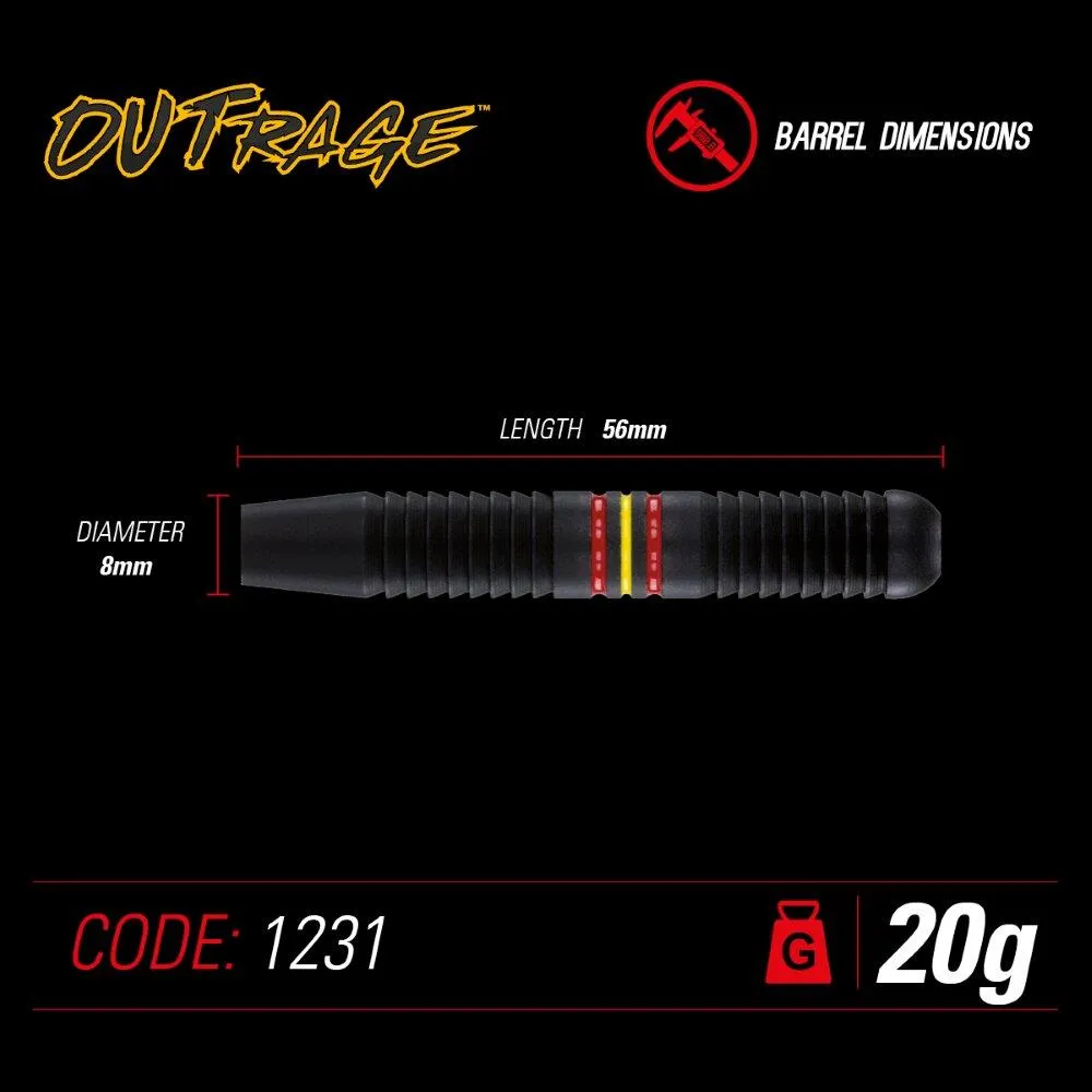 Winmau Outrage Brass Darts | 23 gram