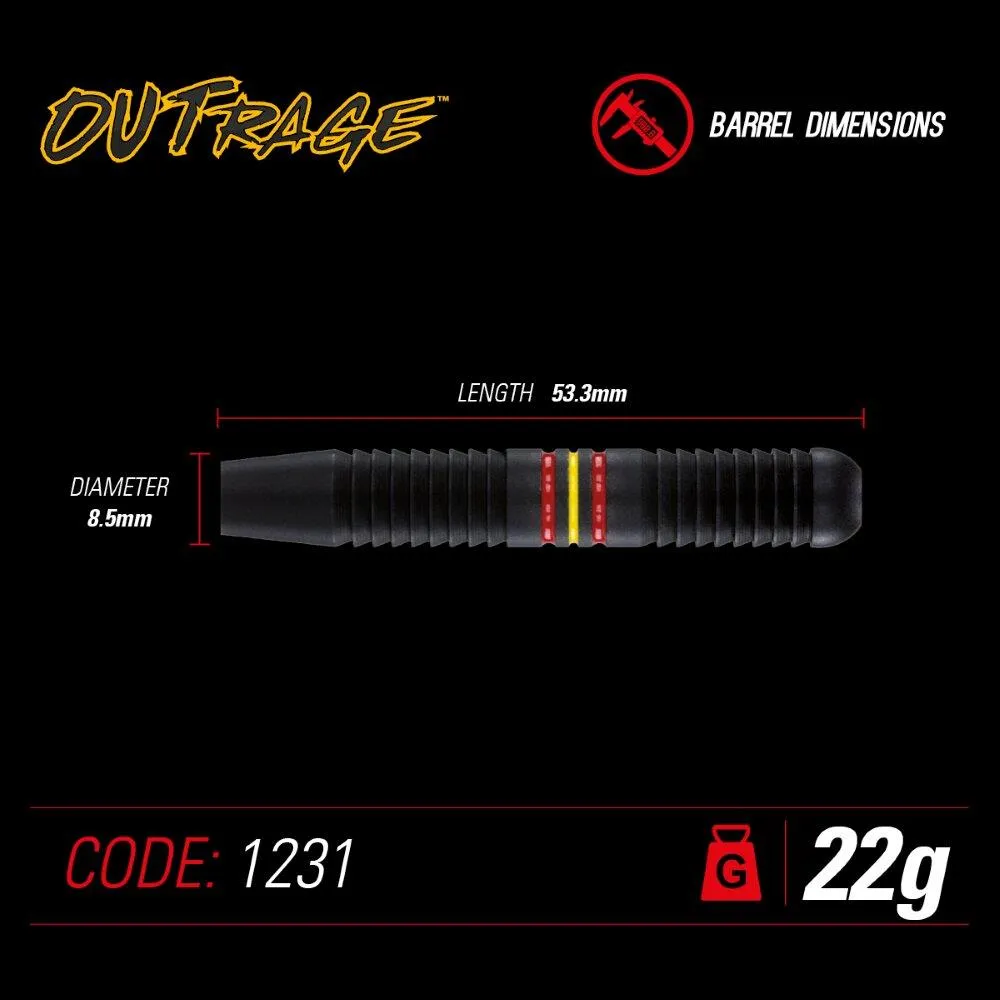 Winmau Outrage Brass Darts | 23 gram