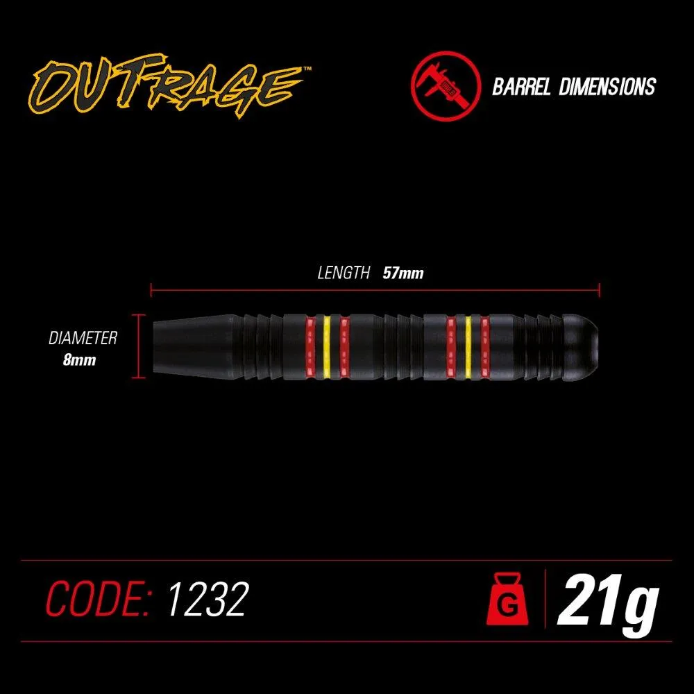 Winmau Outrage Brass Darts | 23 gram