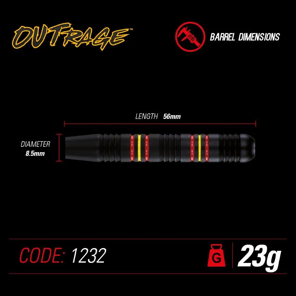 Winmau Outrage Brass Darts | 23 gram