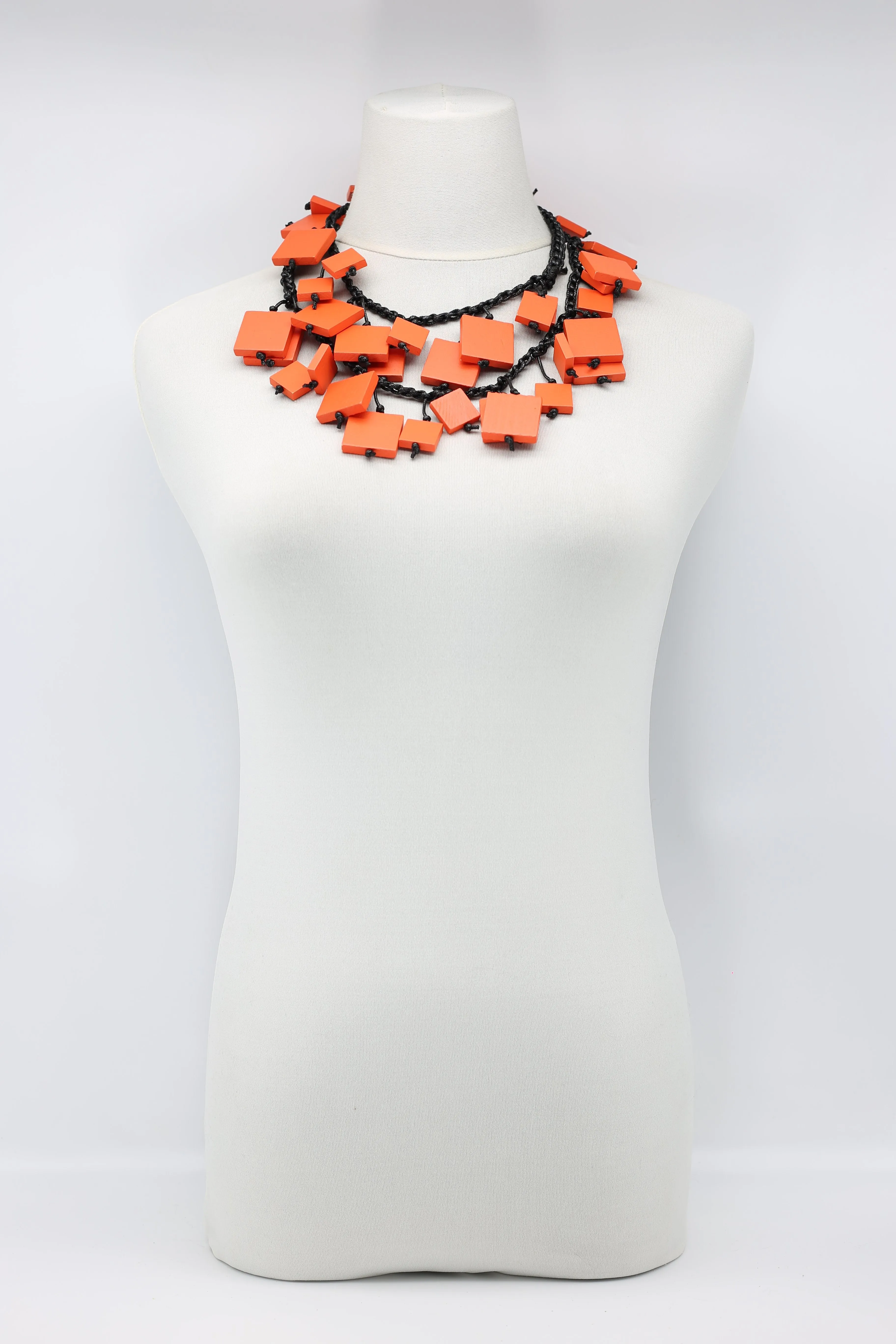 Wooden Squares on Cotton Cord - Short