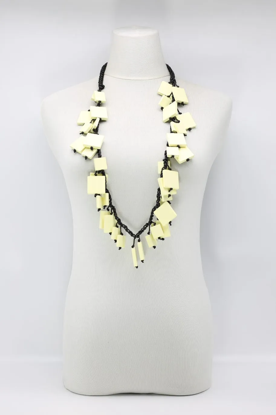 Wooden Squares on Cotton Cord - Short