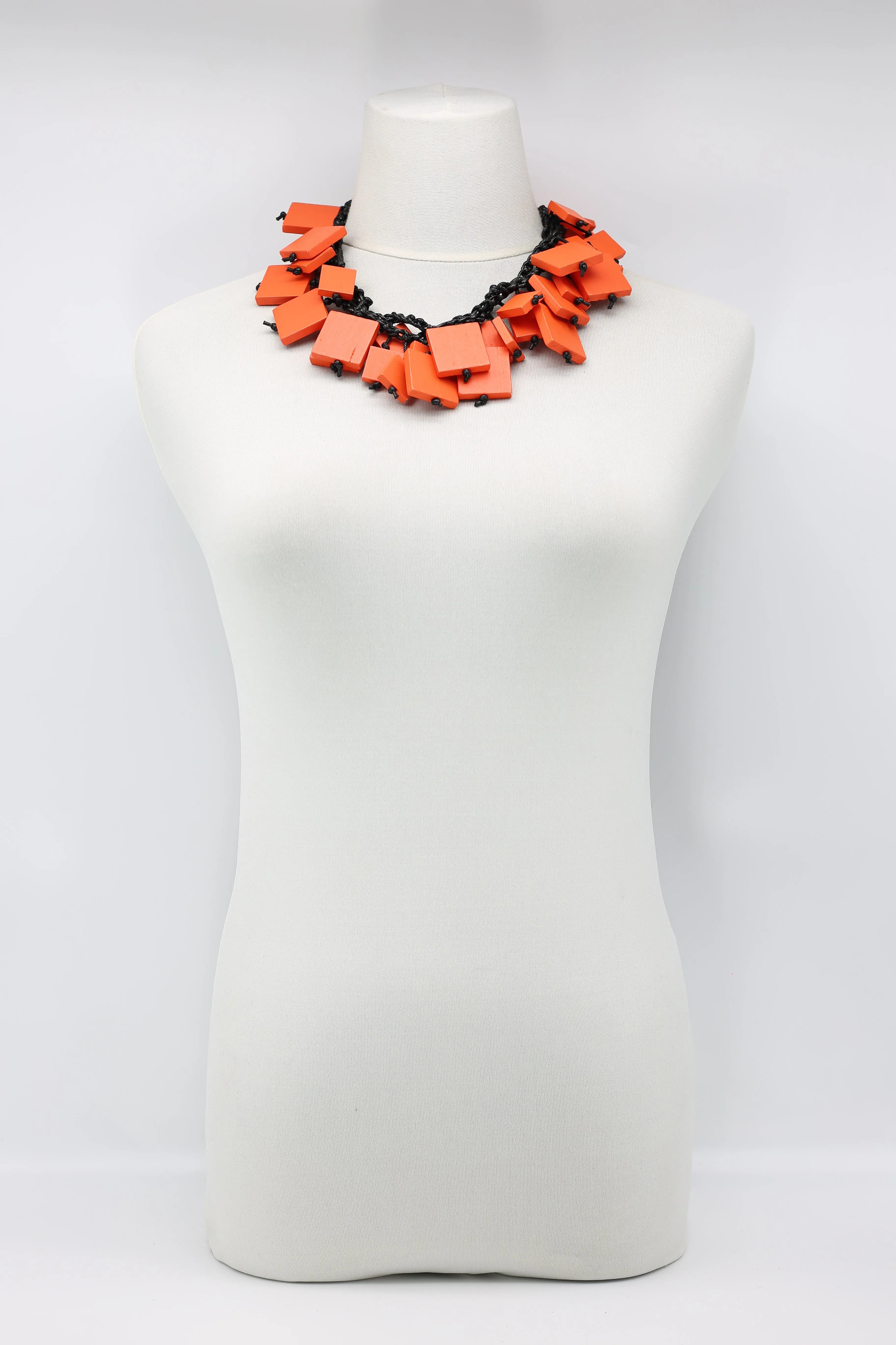 Wooden Squares on Cotton Cord - Short