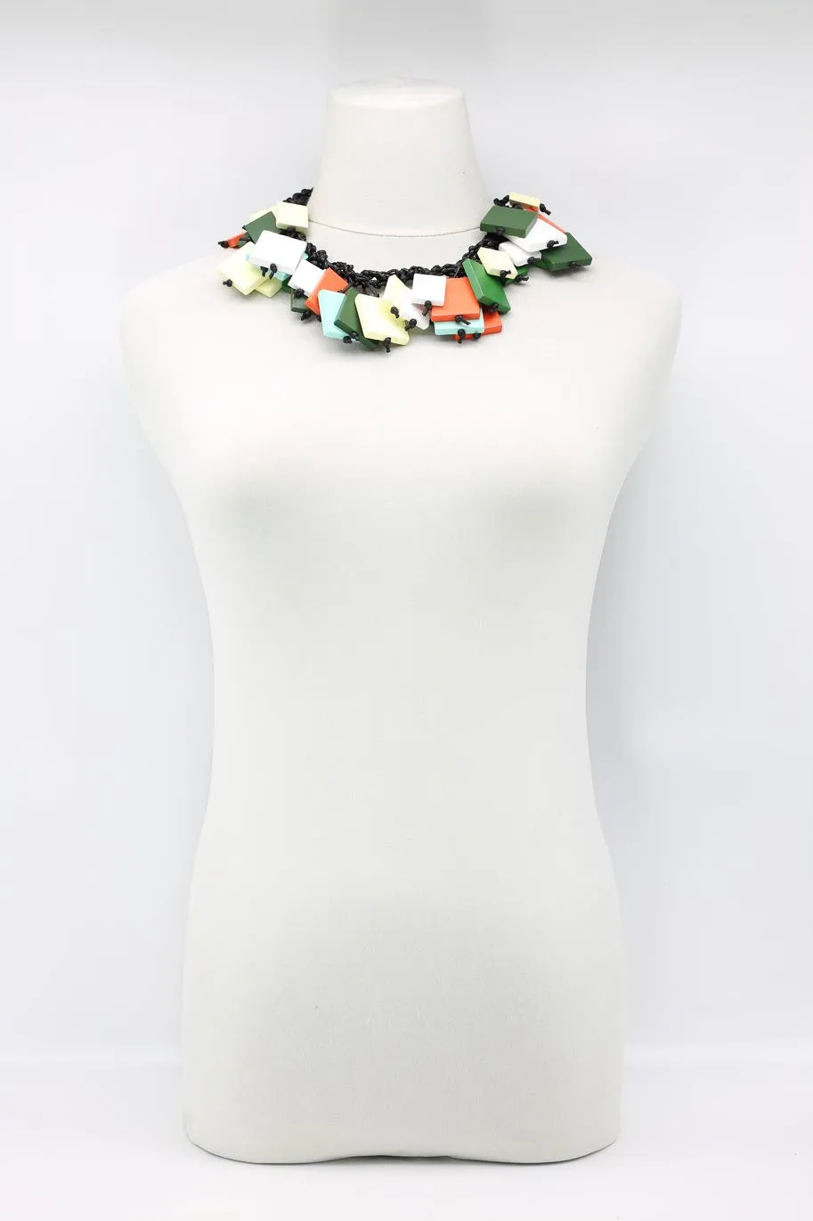 Wooden Squares on Cotton Cord - Short