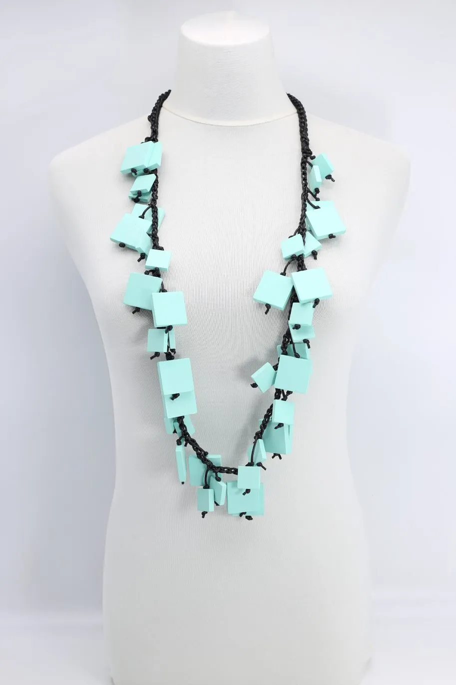 Wooden Squares on Cotton Cord - Short