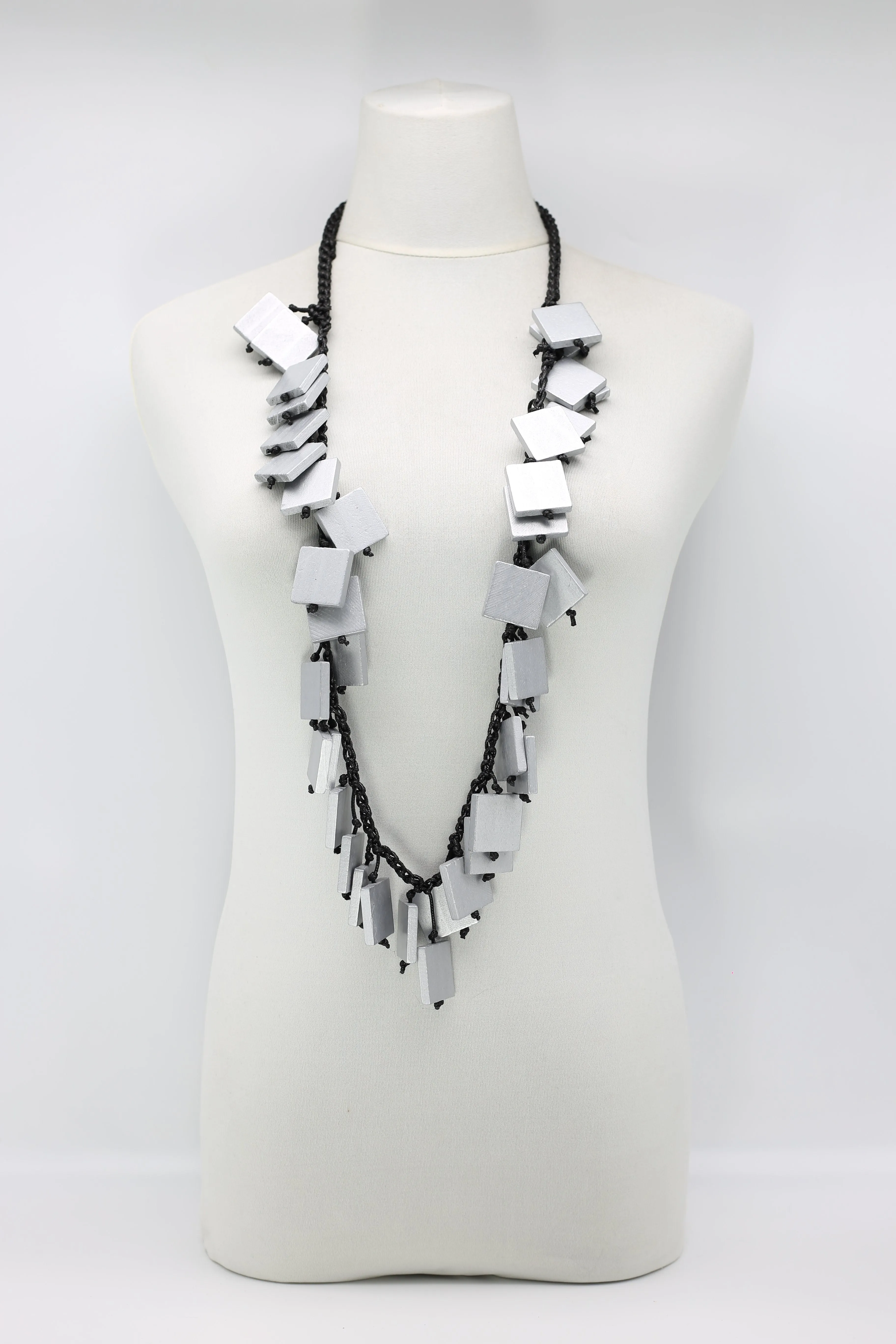 Wooden Squares on Cotton Cord - Short