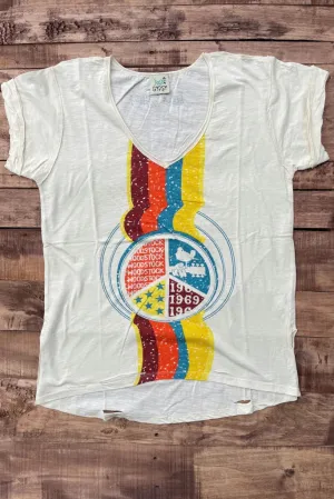 Woodstock  V Neck Tee