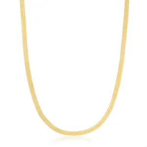 Yellow Flat Chain Necklace