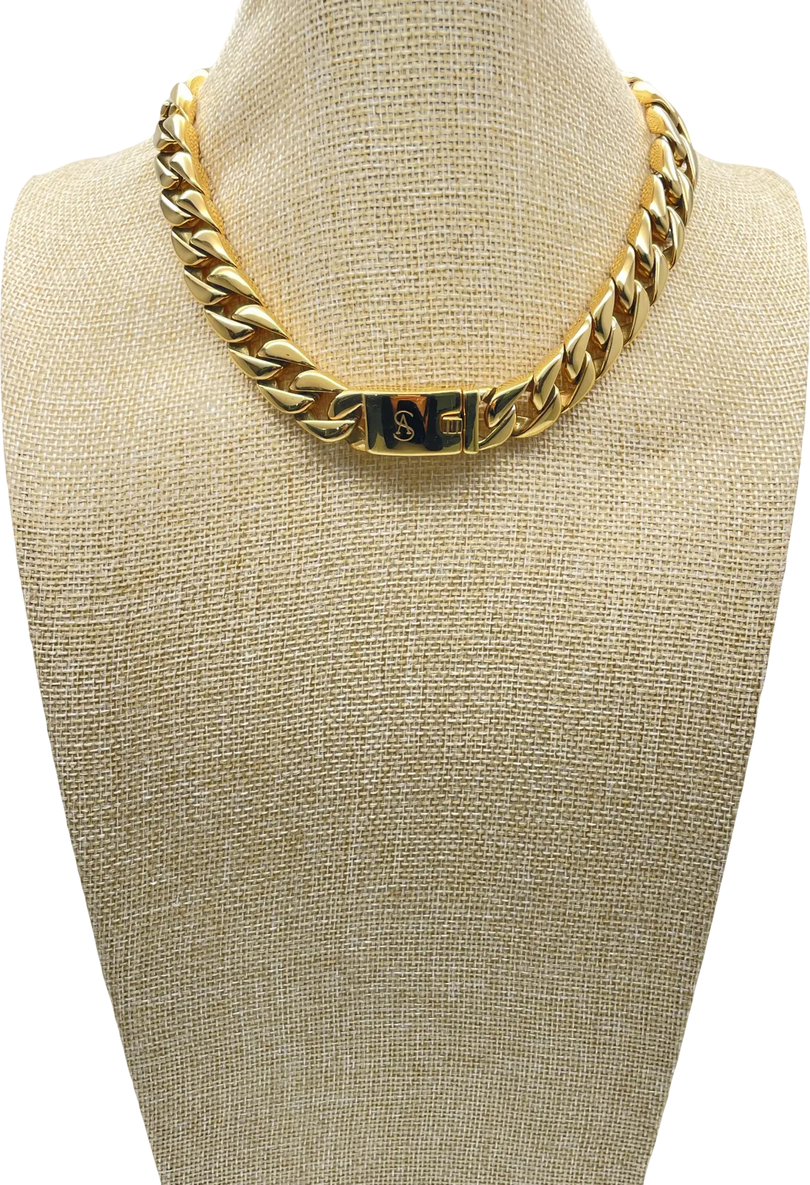 Yellow Gold 18k Plated Mini Chunky Chain Necklace