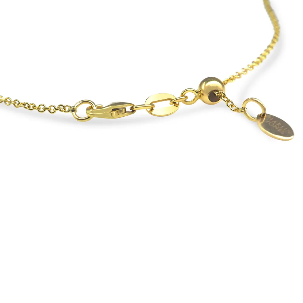 Yellow Gold Pear-Shaped Pink Sapphire Necklace